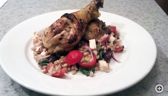 Herb Chicken and Tuscan Farro Salad