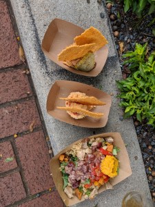 Pimento Cheese and Pulled Pork Rillette from Husk and Fall Chicken Bowl from Happy+Hale