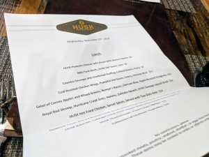 HUSK Lunch Menu Nov 2018