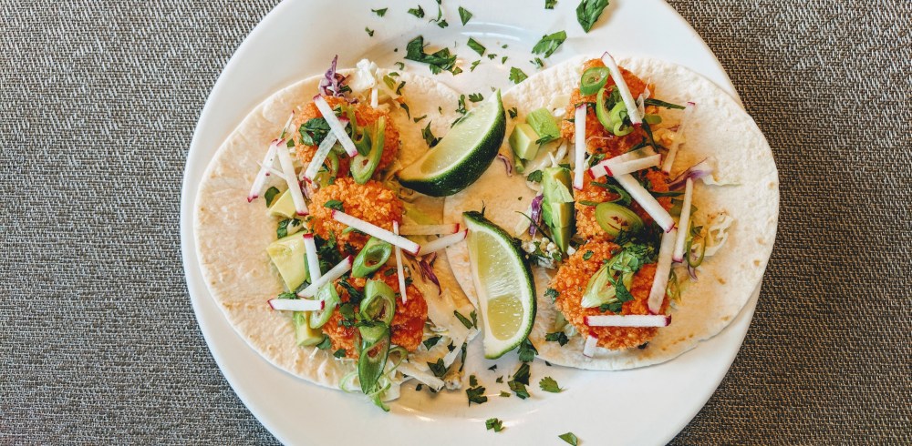 Oven Fried Buffalo Shrimp Tacos