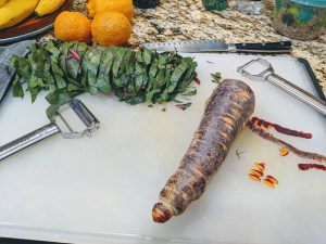 Rainbow Chard, Purple Carrot, Satsuma