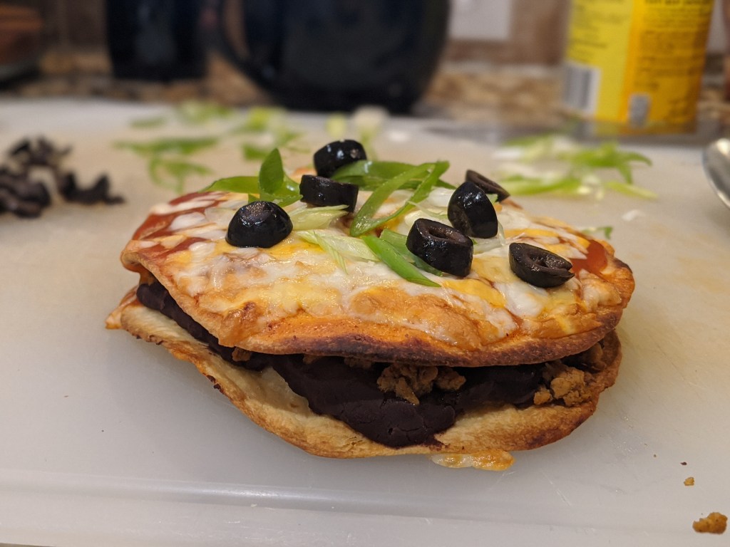 Taco Bell Mexican Pizza Copy Cat Recipe plated - side