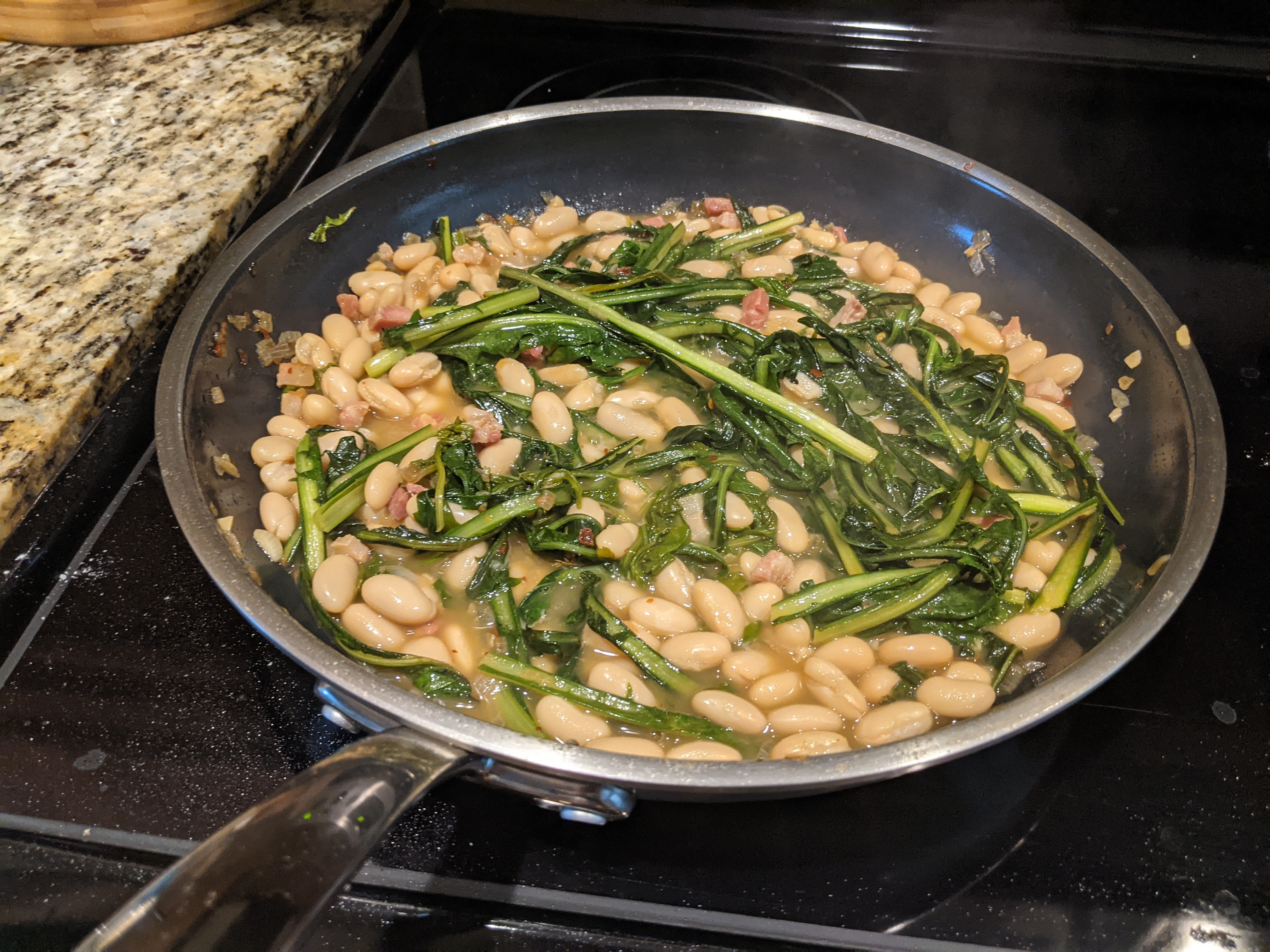 Dandelion Greens and Cannellini Beans