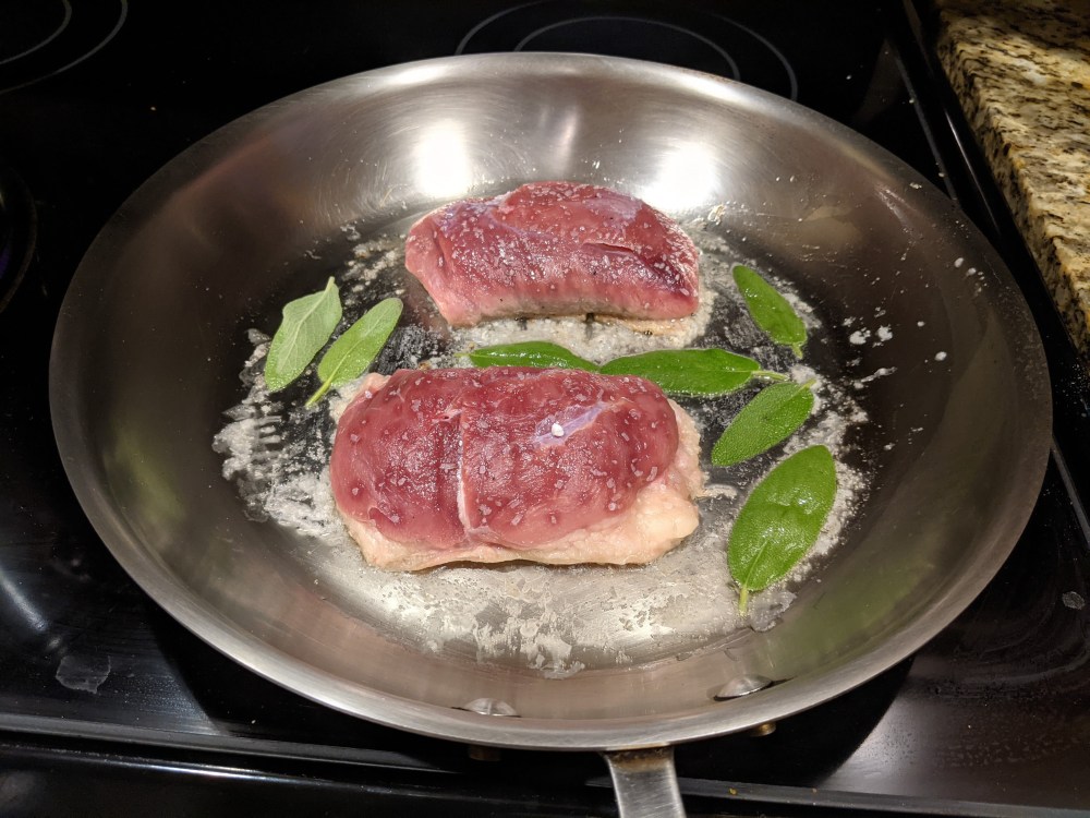 Duck Breast, Slow Sear in Cold Pan and Fried Sage