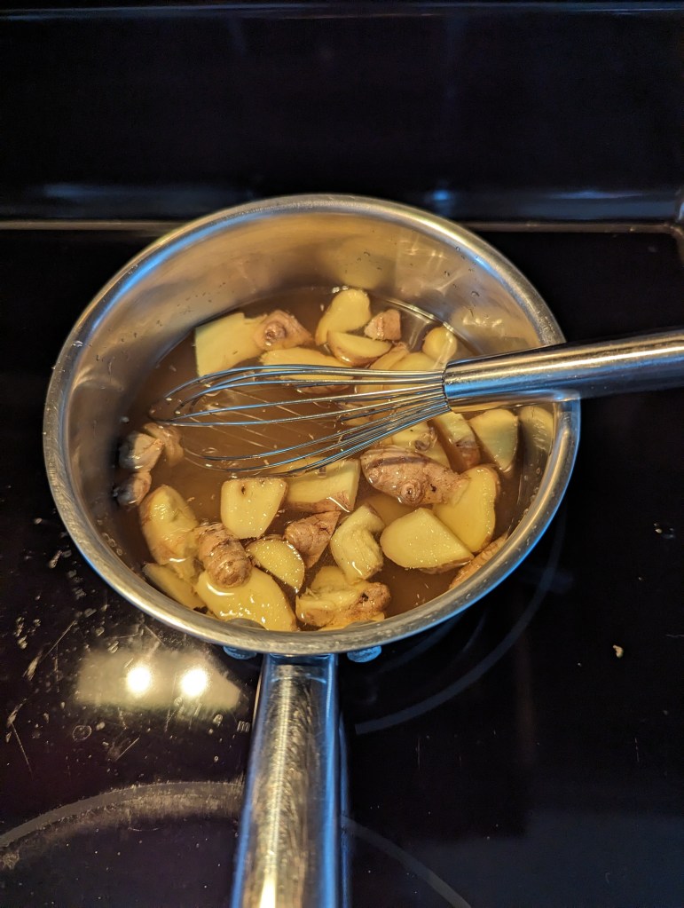 Ginger Simple Syrup - cooking