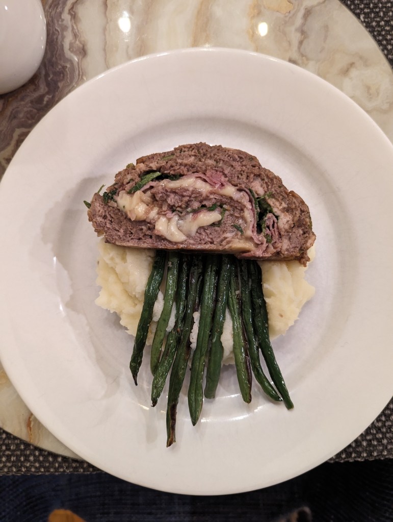 Italian Meatloaf Roll - Plated without Cheese