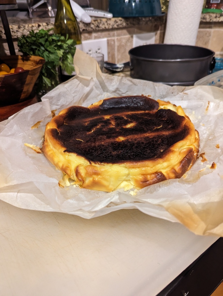 Basque Burnt Cheesecake - Removed from Pan