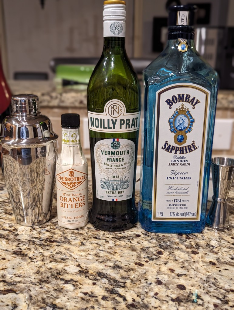 Classic Martini Cocktail Recipe - Ingredients