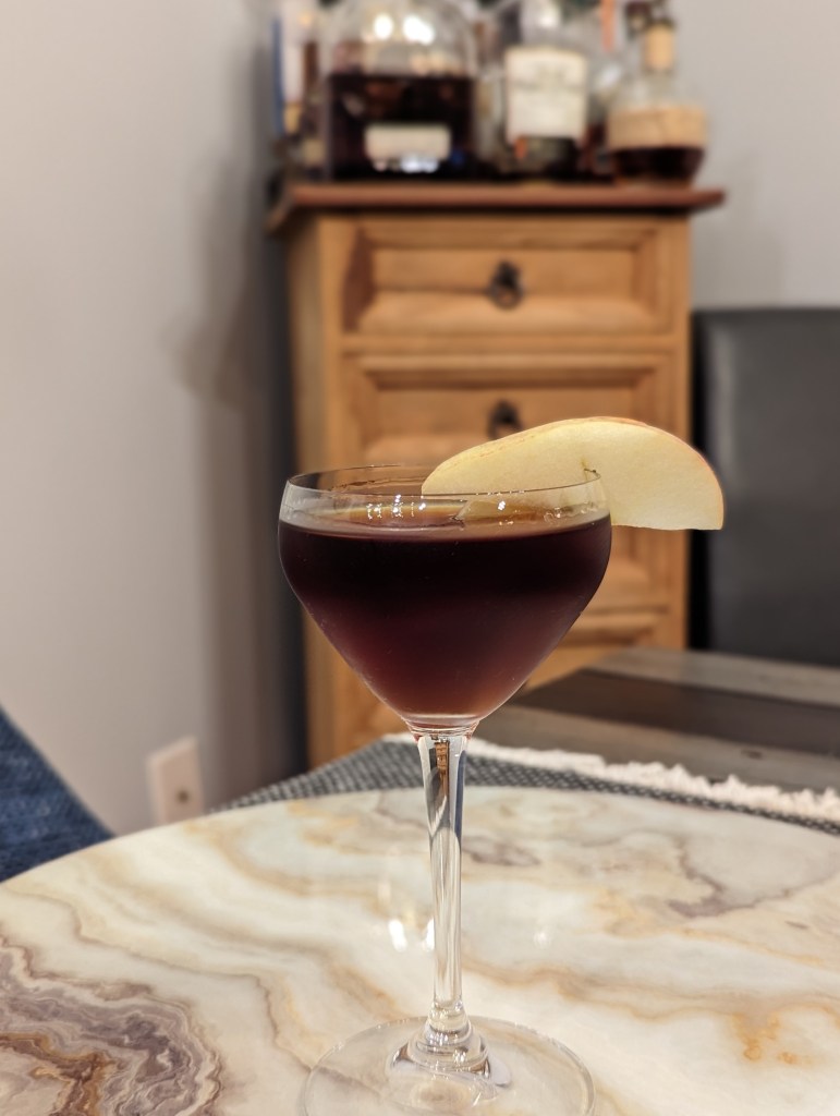 Apple of your Rye Cocktail - Portrait Close