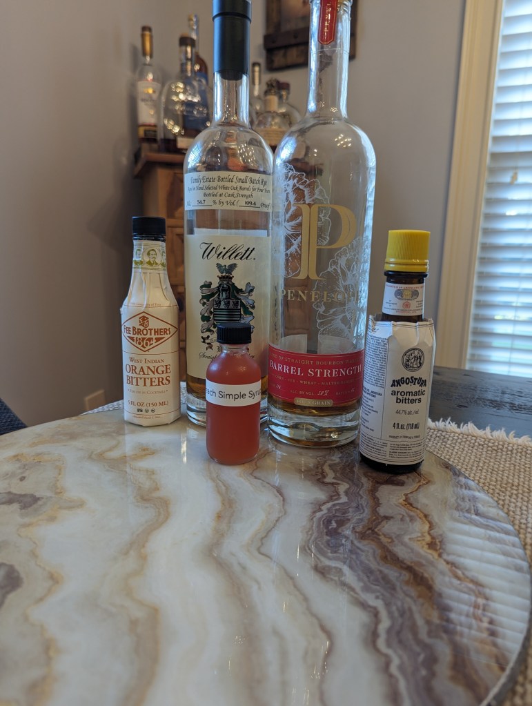 Summer Peach Manhattan - Ingredients
