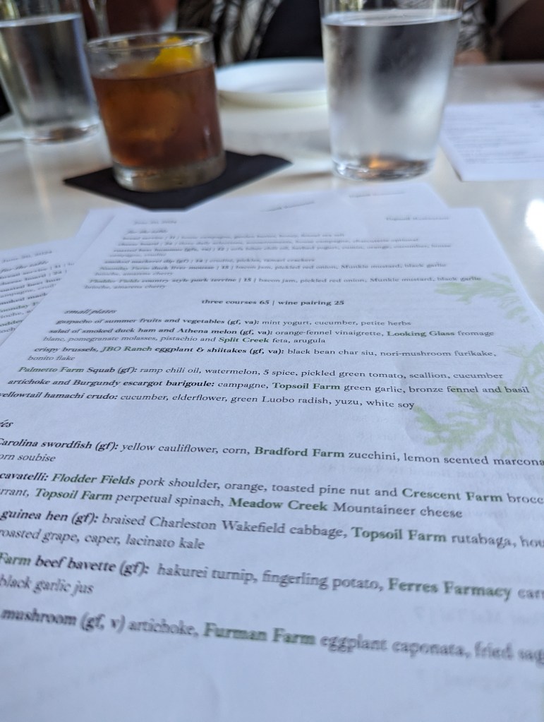 Menu from Topsoil Restaurant in Travelers Rest, South Carolina