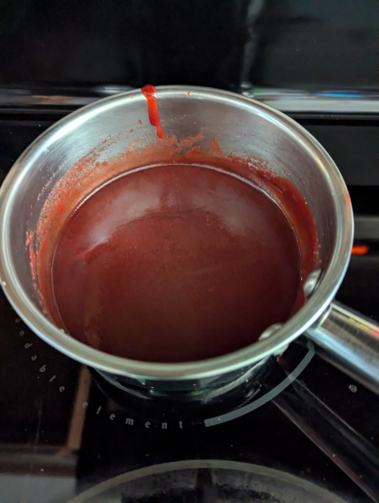 Sous Vide liquid reducing to BBQ sauce