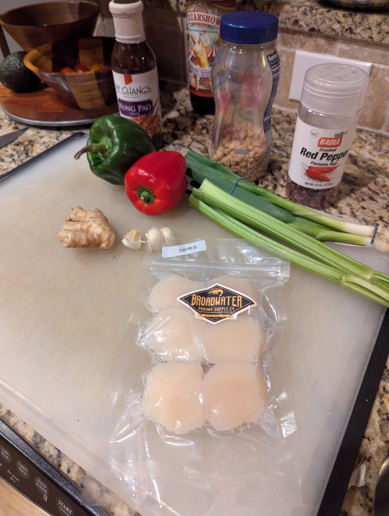 Ingredients for PF Chang's copycat Kung Pao Scallops