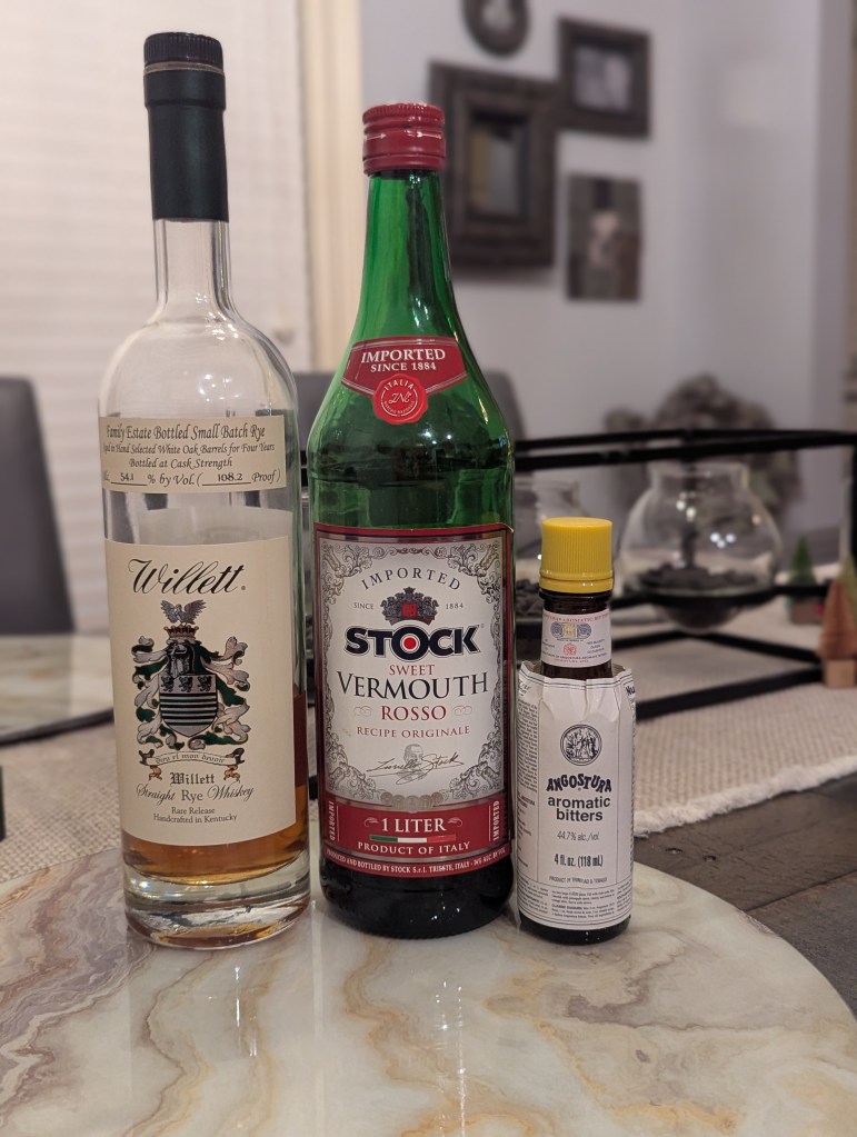 Classic Manhattan Cocktail - Ingredients