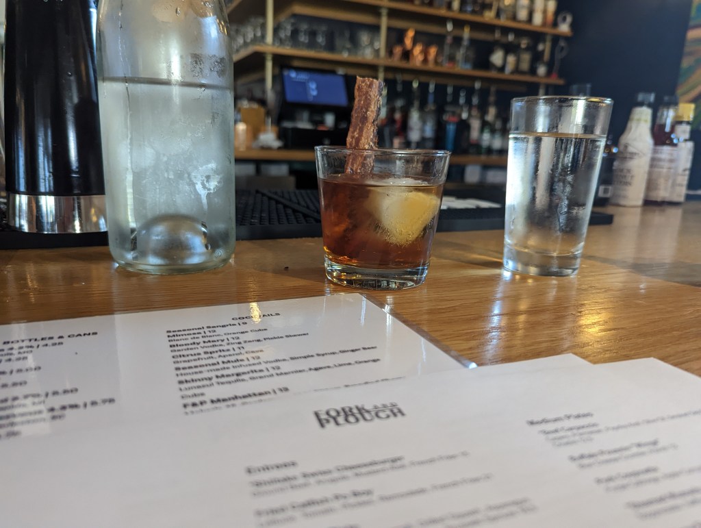 Cocktail Menu at the Bar - Bacon Old Fashioned