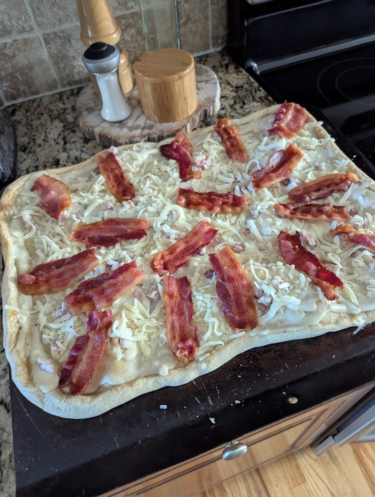 Bacon Bliss Pizza (copycat from Sidewall Pizza Co) - Before - First Try