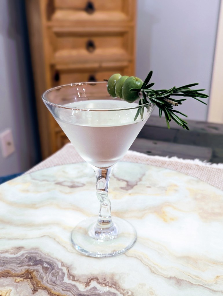 The Rosemary's Baby (a Smoked Rosemary Martini) - Close