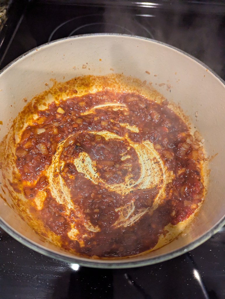 Charred Stecca, Shallot, Garlic and Tomato Paste