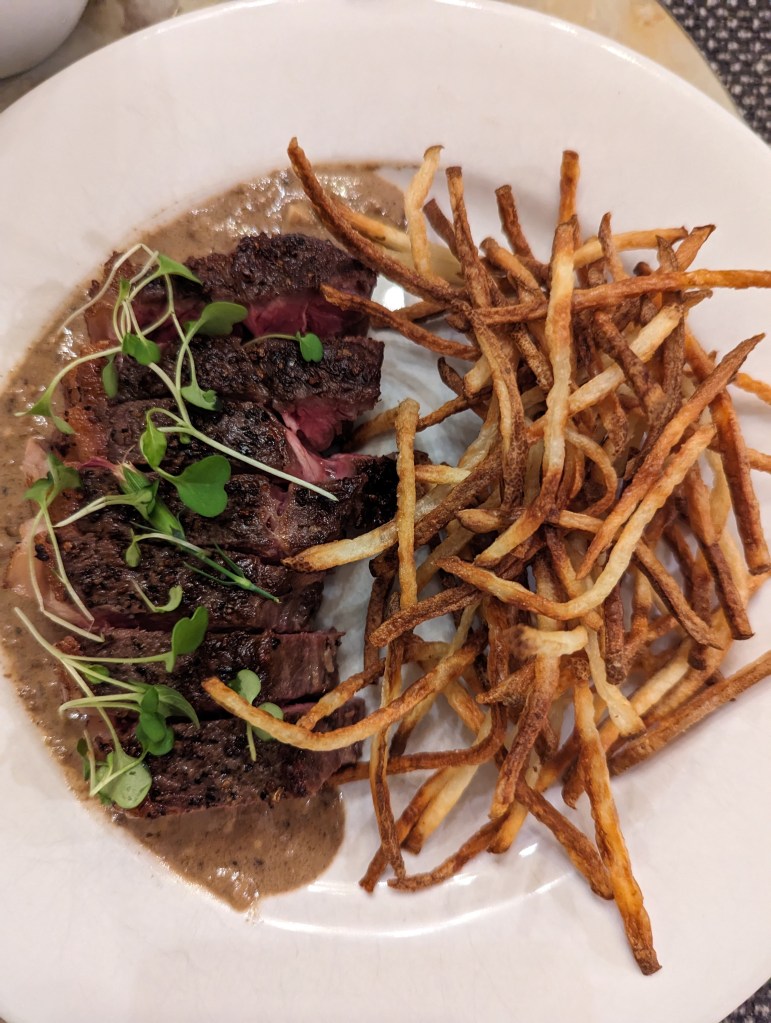 Ribeye Steak Frites with Au Poivre