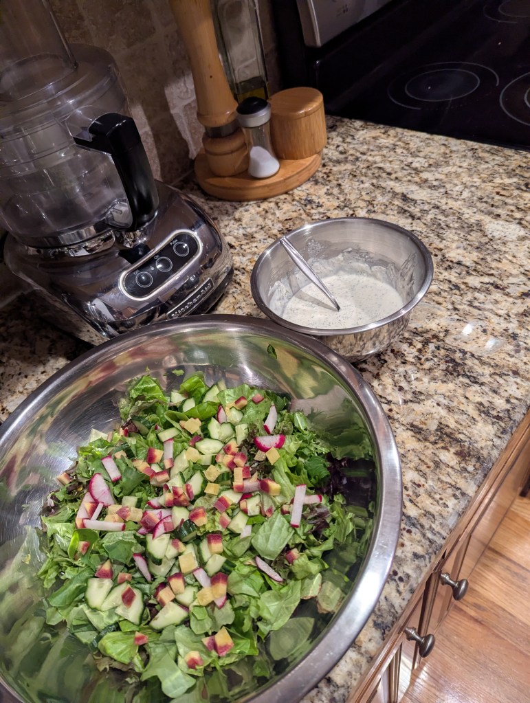 Fresh Greens with Blue Cheese Ranch Dressing